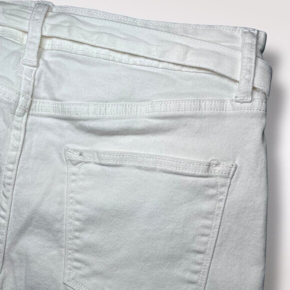 Vigoss White Wide Leg Cropped Jeans Women’s Size 9 29 High Rise Stretch Belted - Picture 8 of 8